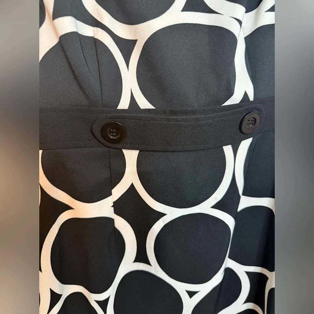 London Times Black & White Retro 80s Style Dress